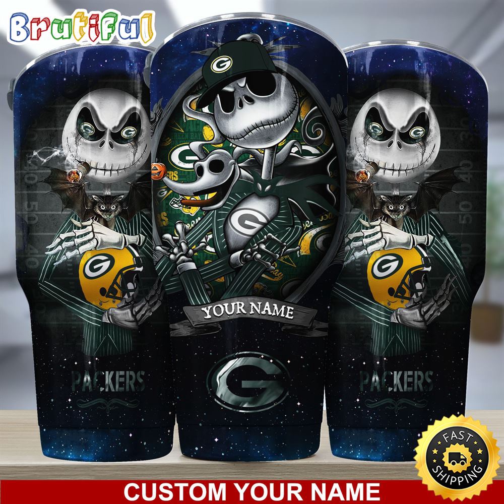 Custom Name NFL Green Bay Packers Tumbler Jack The Nightmare Tumbler zzptuu.jpg