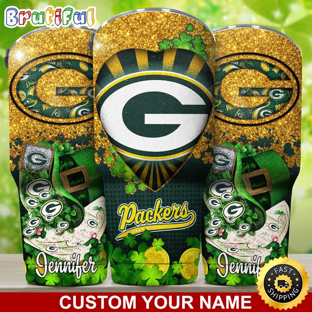 Custom Name NFL Green Bay Packers Tumbler Nfl Patricks Day Tumbler oyehua.jpg