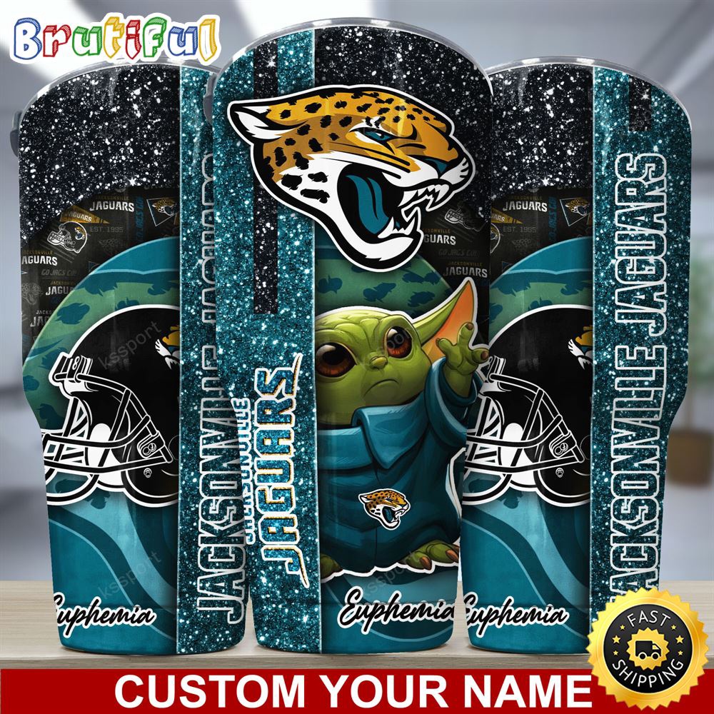 Custom Name NFL Jacksonville Jaguars Tumbler Baby Yoda Tumbler For Fans ooyw1u.jpg