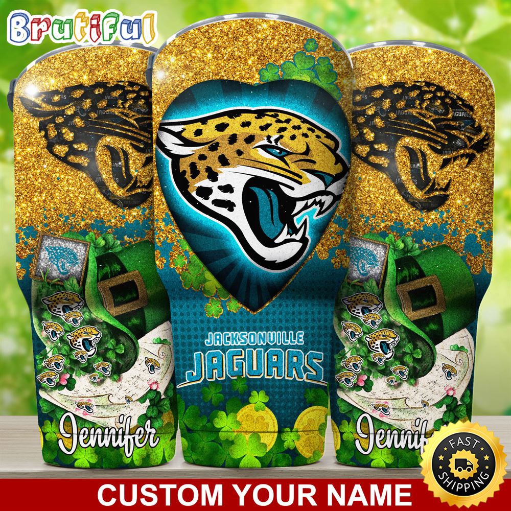 Custom Name NFL Jacksonville Jaguars Tumbler Nfl Patricks Day Tumbler k7lgvk.jpg