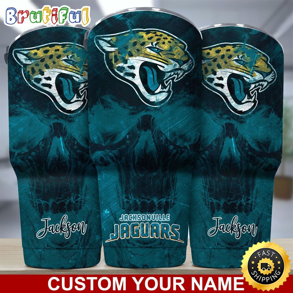 Custom Name NFL Jacksonville Jaguars Tumbler Skull Pattern For Sports Fan d9qqiw.jpg