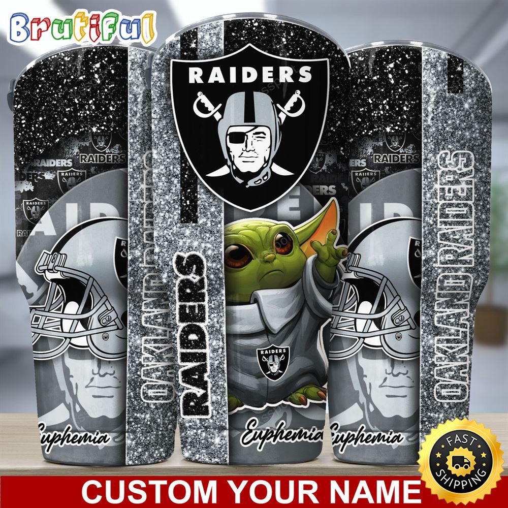 Custom Name NFL Las Vegas Raiders Tumbler Baby Yoda Tumbler For Fans gekojs.jpg