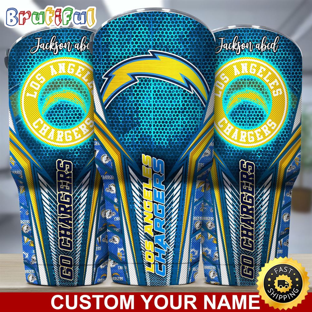 Custom Name NFL Los Angeles Chargers Tumbler NFL Tumbler Jersey Style For Your Loved Ones pgx3xu.jpg