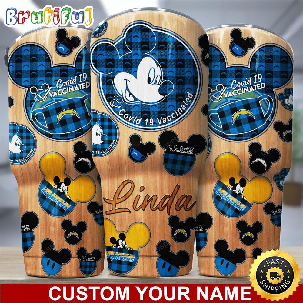 Custom Name NFL Los Angeles Chargers Tumbler Nfl Mickey Tumbler xzgbav.jpg