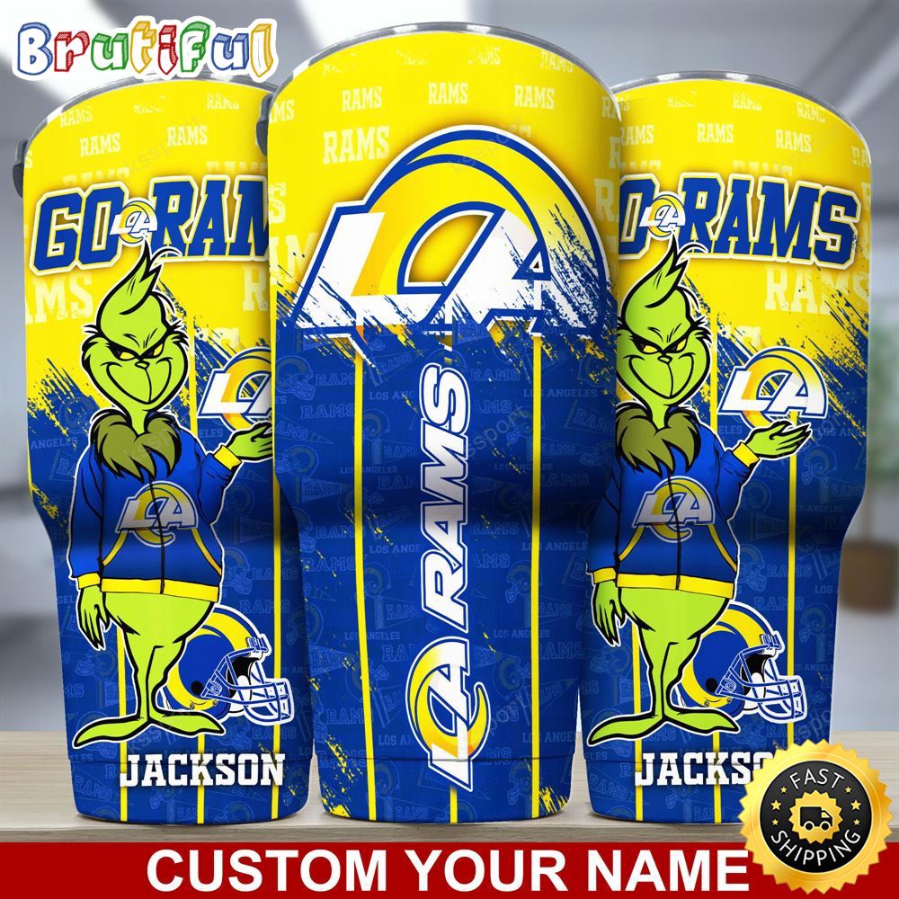Custom Name NFL Los Angeles Rams Tumbler Grinch Tumbler For Fans kknvvu.jpg