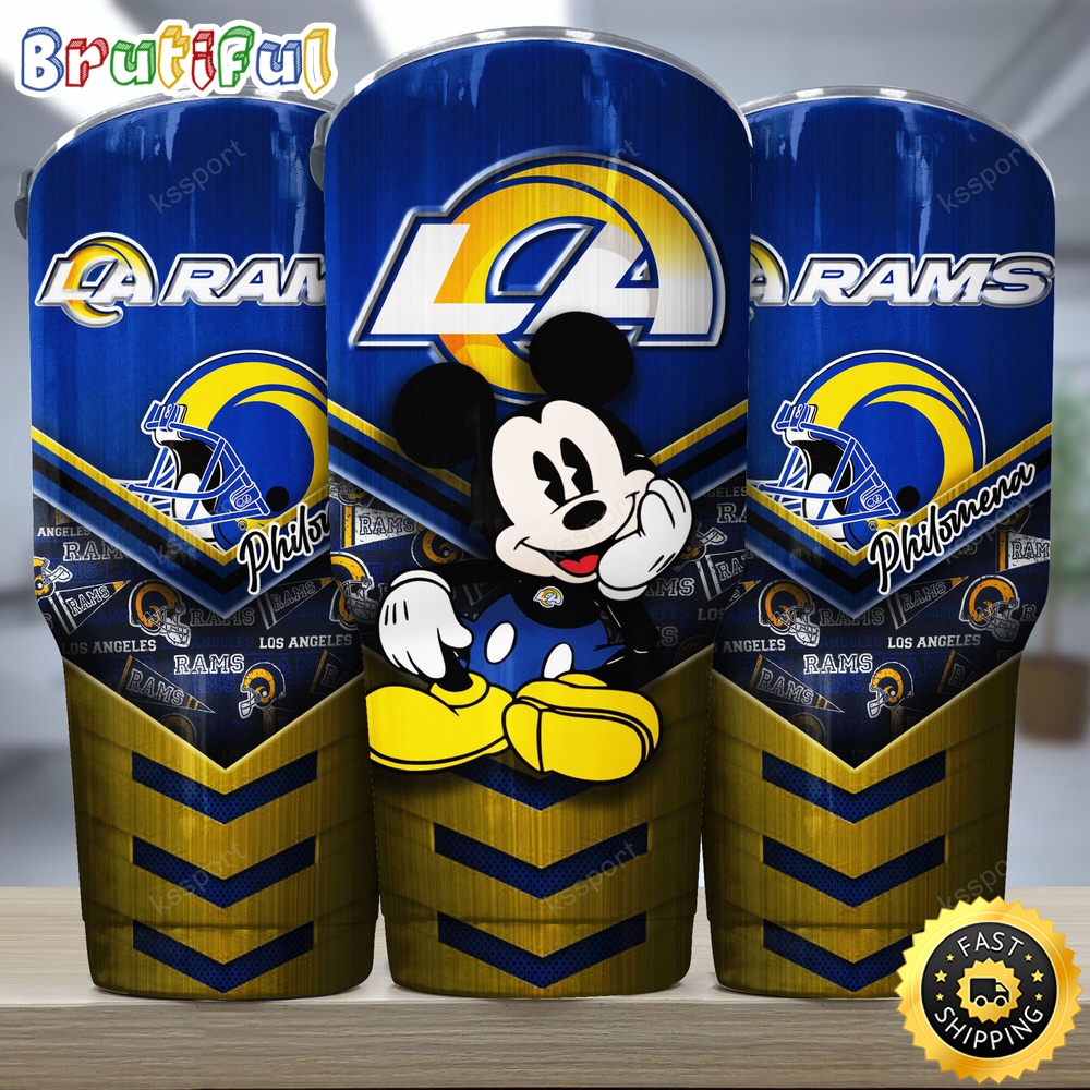 Custom Name NFL Los Angeles Rams Tumbler Mickey And Logo Nfl Tumbler snmjaf.jpg