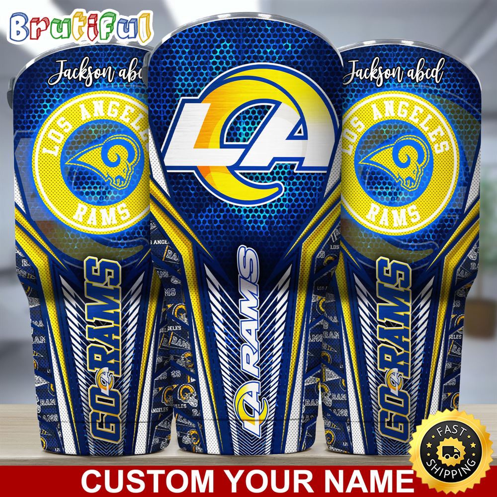Custom Name NFL Los Angeles Rams Tumbler NFL Tumbler Jersey Style For Your Loved Ones c946fy.jpg