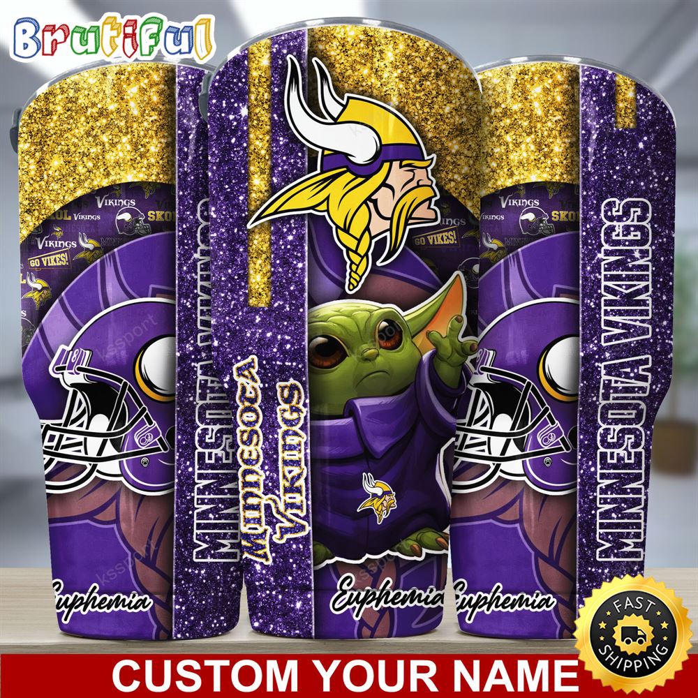 Custom Name NFL Minnesota Vikings Tumbler Baby Yoda Tumbler For Fans p8wmo6.jpg
