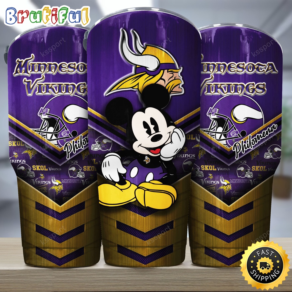 Custom Name NFL Minnesota Vikings Tumbler Mickey And Logo Nfl Tumbler mfrczb.jpg