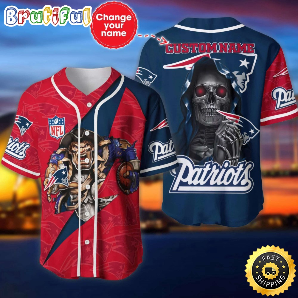Custom Name NFL New England Patriots Baseball Jersey The Reaper Shirts fvox5z.jpg