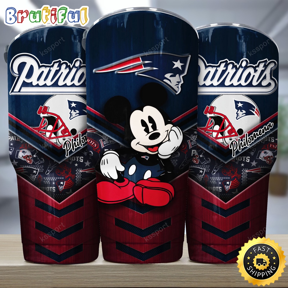 Custom Name NFL New England Patriots Tumbler Mickey And Logo Nfl Tumbler yr2prj.jpg
