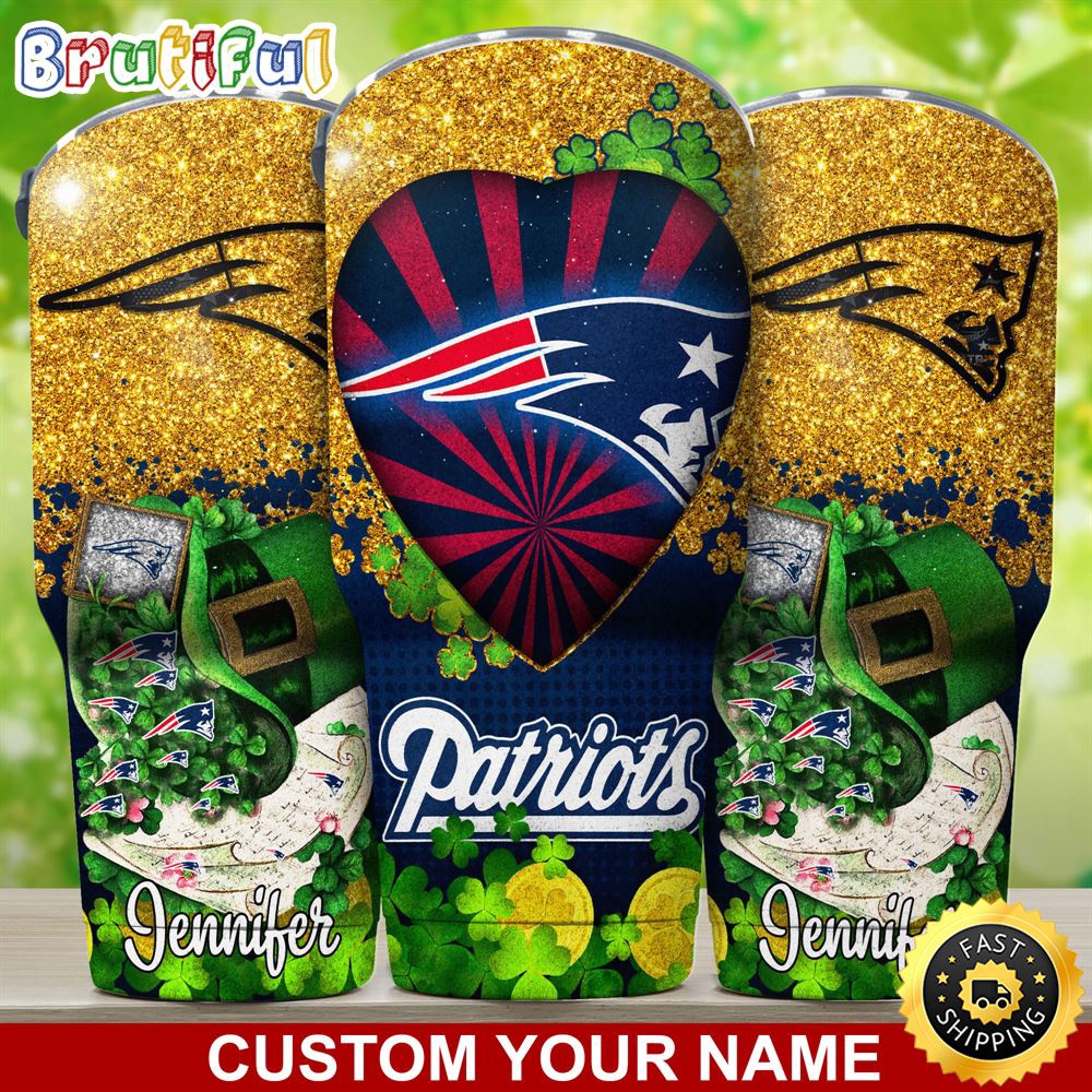 Custom Name NFL New England Patriots Tumbler Nfl Patricks Day Tumbler kxih7v.jpg