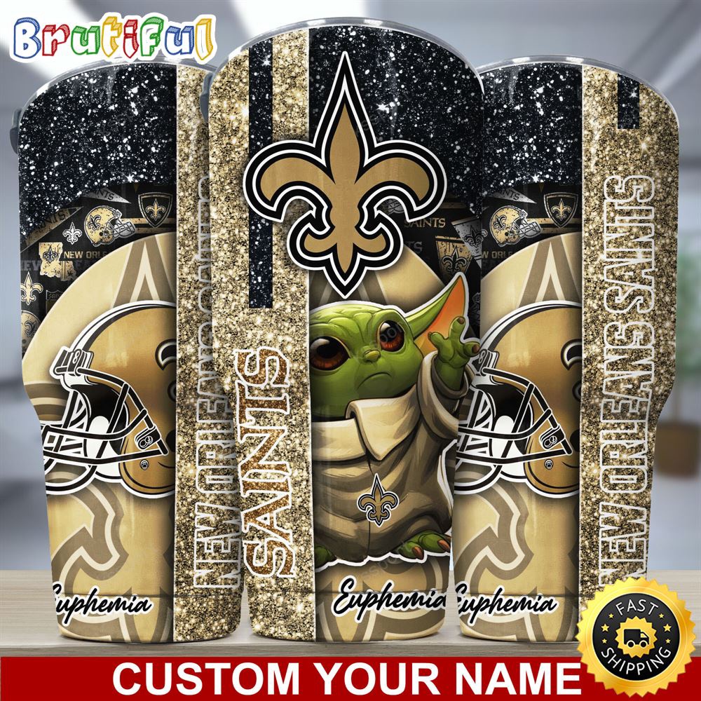 Custom Name NFL New Orleans Saints Tumbler Baby Yoda Tumbler For Fans cb3ttm.jpg
