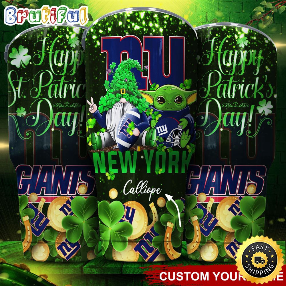 Custom Name NFL New York Giants Tumbler Baby Yoda Happy Patricks Day Tumbler p1pkcn.jpg