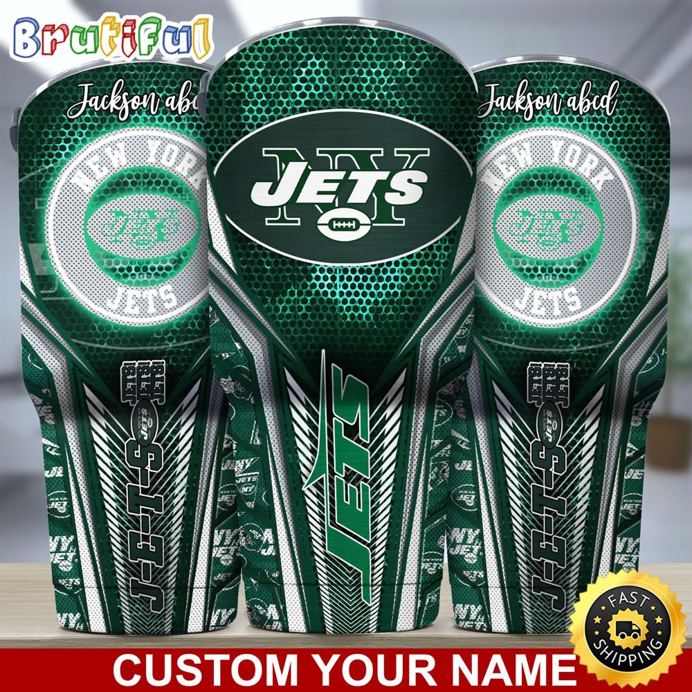 Custom Name NFL New York Jets Tumbler NFL Tumbler Jersey Style For Your Loved Ones lgvqai.jpg