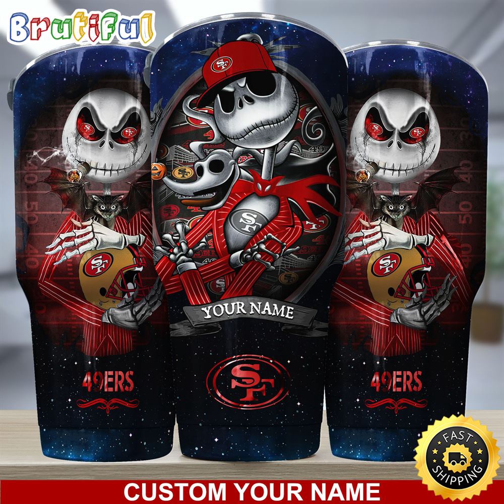 Custom Name NFL San Francisco 49ers Tumbler Jack The Nightmare Tumbler vvjwne.jpg