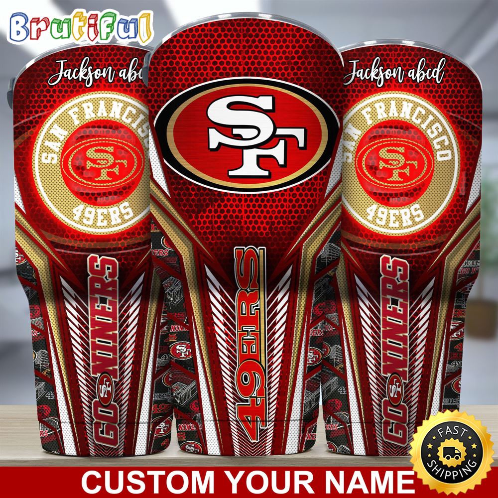 Custom Name NFL San Francisco 49ers Tumbler NFL Tumbler Jersey Style For Your Loved Ones i6jtri.jpg