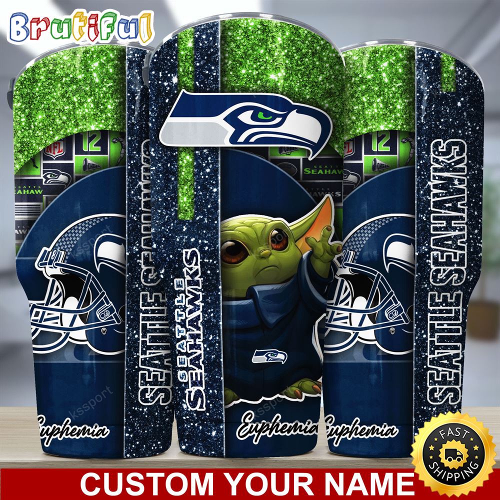 Custom Name NFL Seattle Seahawks Tumbler Baby Yoda Tumbler For Fans o5p6sc.jpg