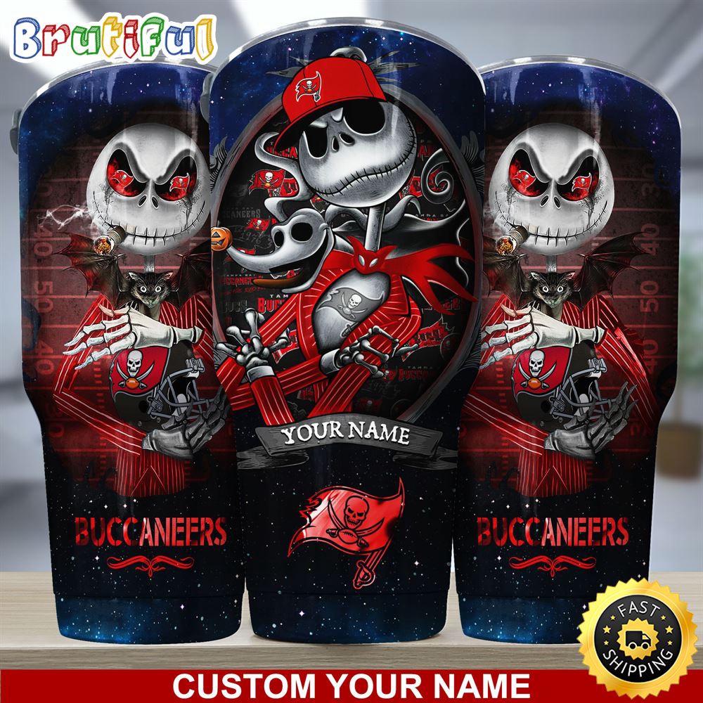 Custom Name NFL Tampa Bay Buccaneers Tumbler Jack The Nightmare Tumbler wiypw8.jpg