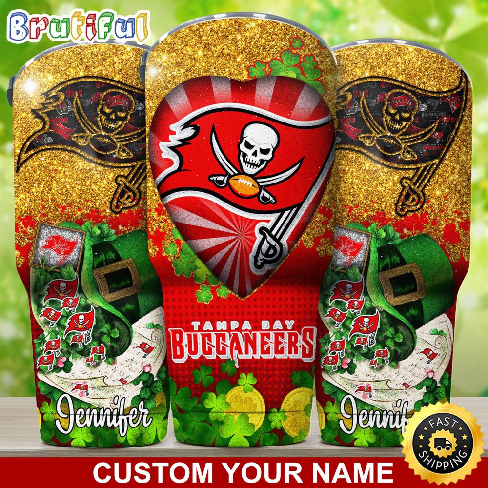 Custom Name NFL Tampa Bay Buccaneers Tumbler Nfl Patricks Day Tumbler hlbulx.jpg