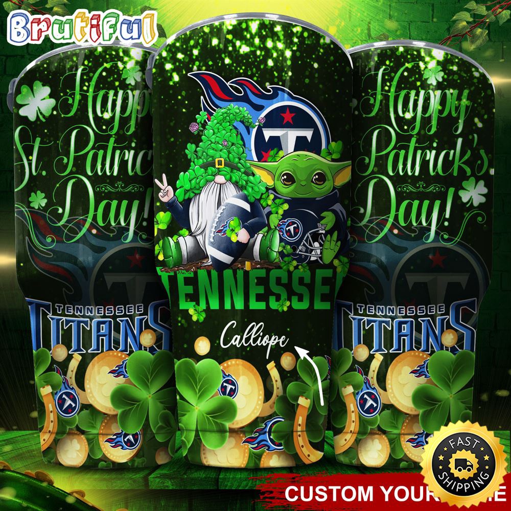 Custom Name NFL Tennessee Titans Tumbler Baby Yoda Happy Patricks Day Tumbler rm9mlg.jpg