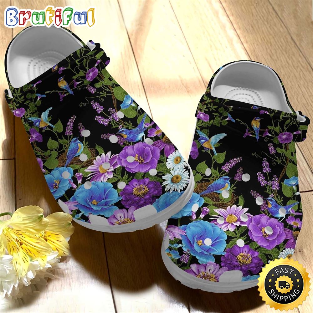 Daisy Flower Shoe Bird In Yardbland Clog Gift For Grandma Mother imc2fl.jpg