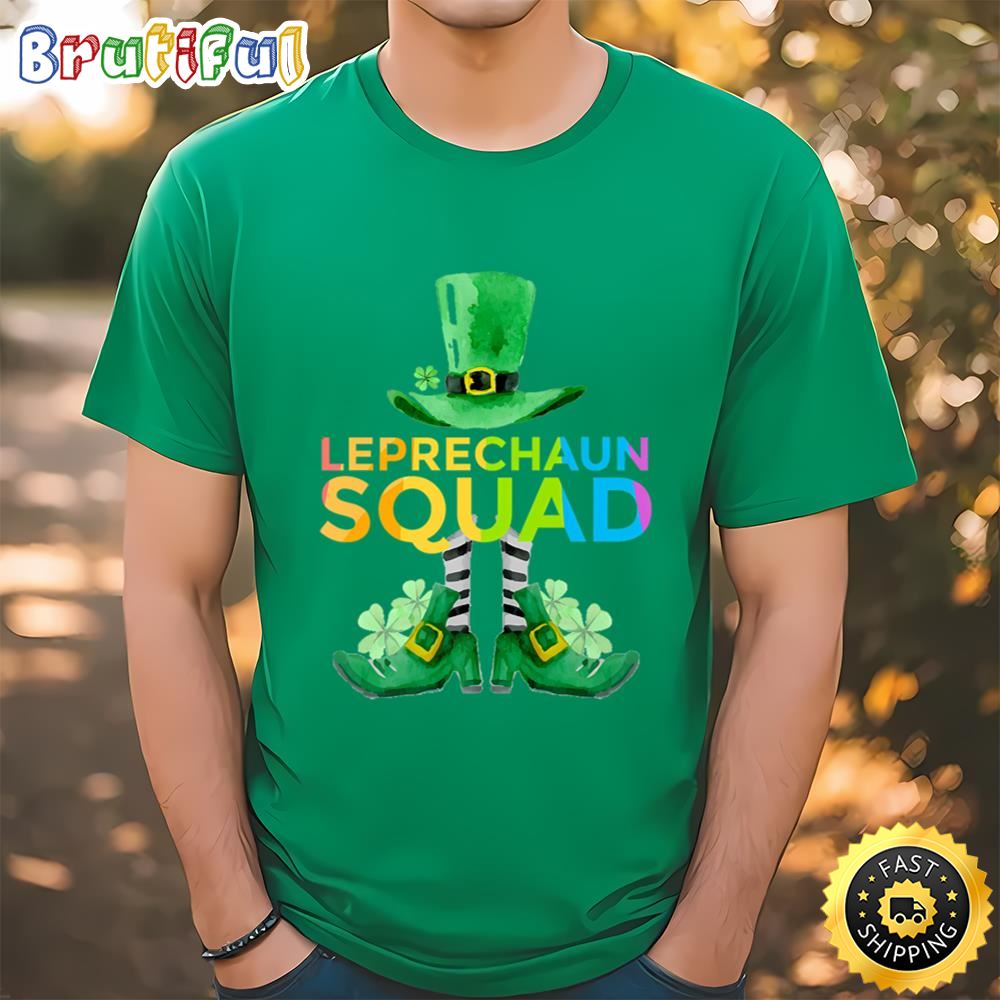 Amazing Leprechaun Squad Rainbow Lucky St Patrick’s Day Shirt Tee