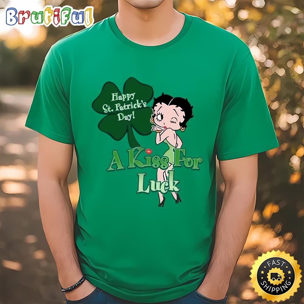 Betty Boop St. Patrick’s Day Betty A Kiss For Luck Shirt t shirt