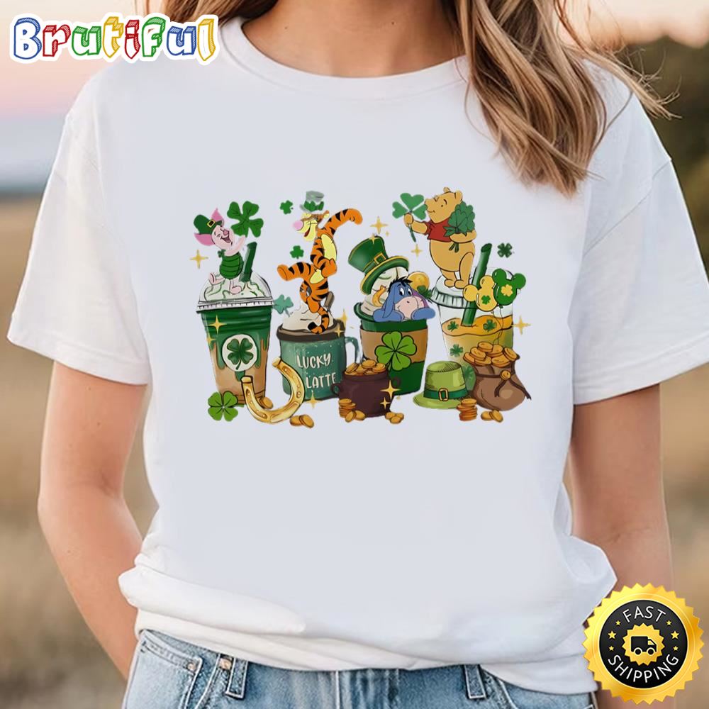 Disney Coffee St Patricks Day Shirt, Winnie the Pooh Coffee Latte... t shirt