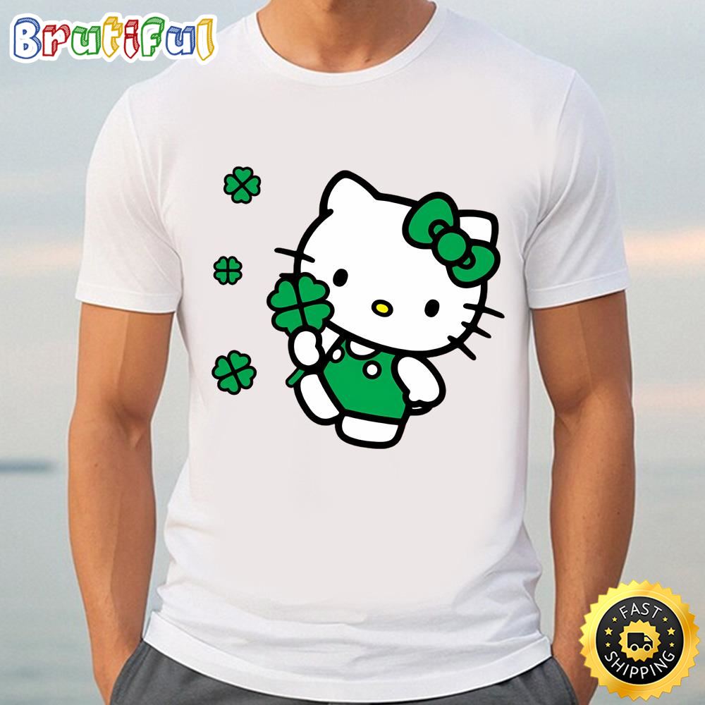 Cute Lucky Irish Hello Kitty St Patricks Day T Shirts Tee