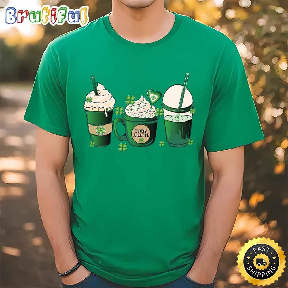 Green Irish Coffee Lucky A Latte St Patricks Day T Shirt t shirt