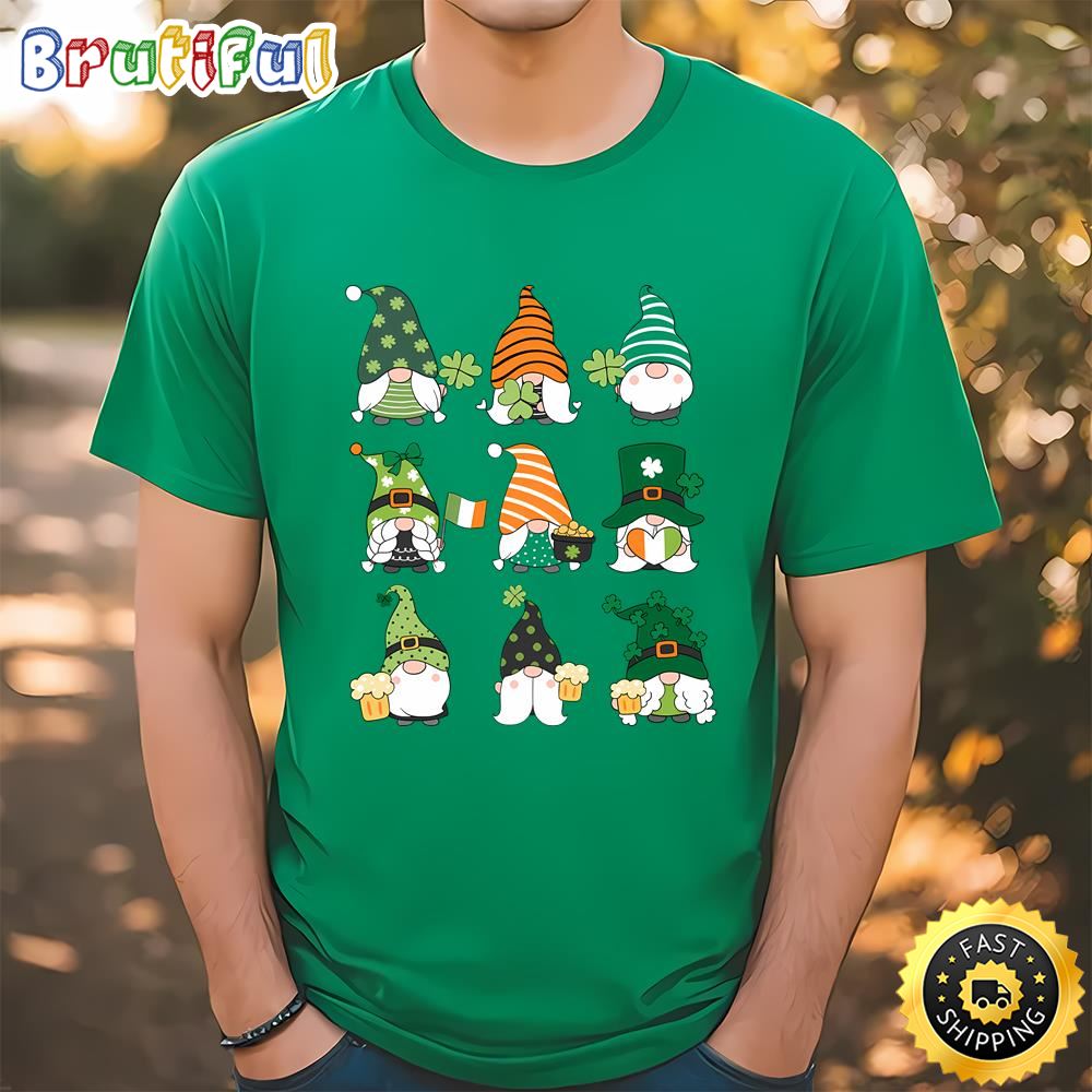 Happy Patricks Day Ireland gnomes T Shirt Tshirt