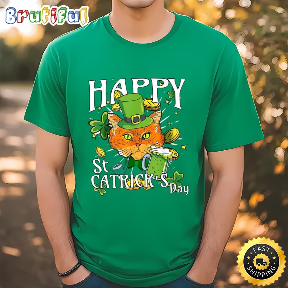 Happy St Catricks Day Lucky Cat Shirt t shirt