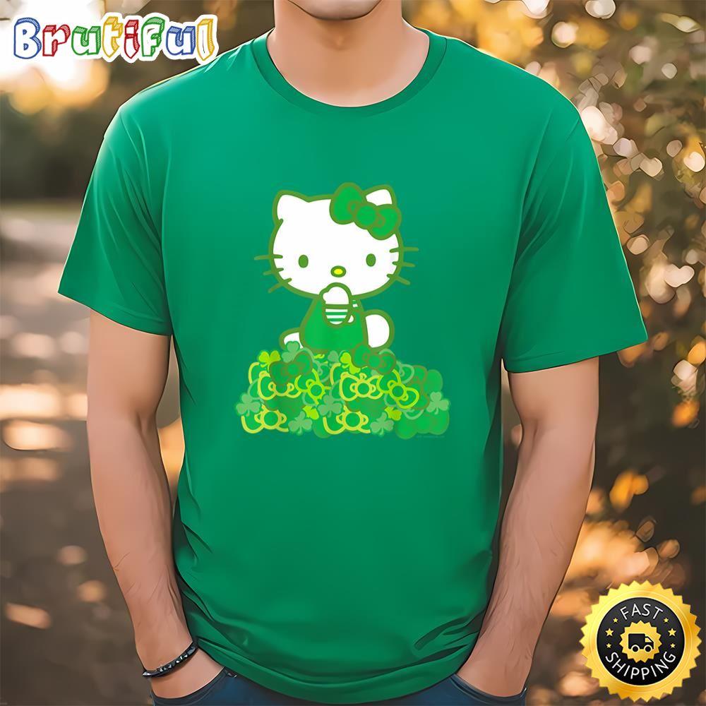 Hello Kitty Green Bows And Clovers Shirt t shirt