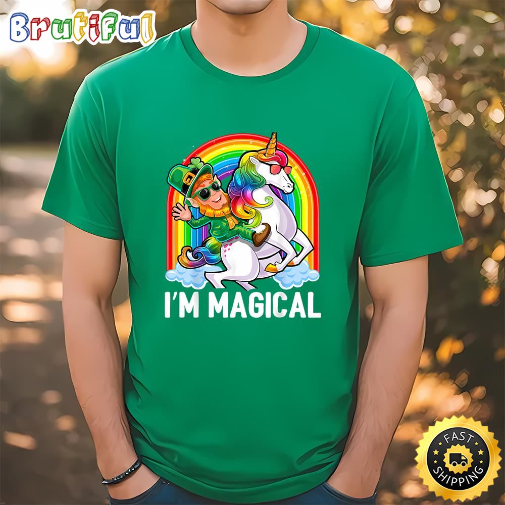I’m Magical St Patricks Day Unicorn Leprechaun Shirt Tshirt
