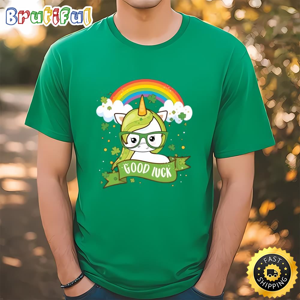 Kawaii Good Luck Rainbow St Patricks Day Unicorn T Shirt Tshirt