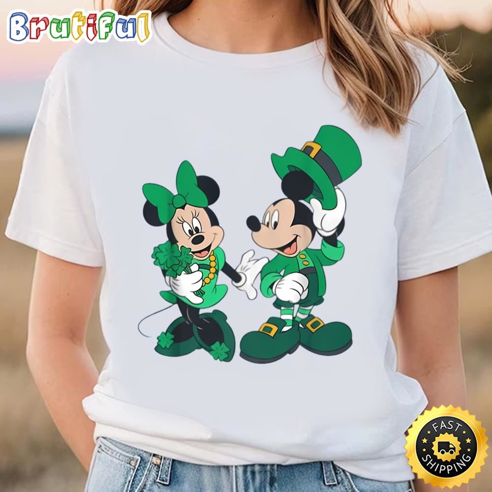Disney Leprechaun Mickey Minnie Shamrock St. Patricks Day Premium... Tee