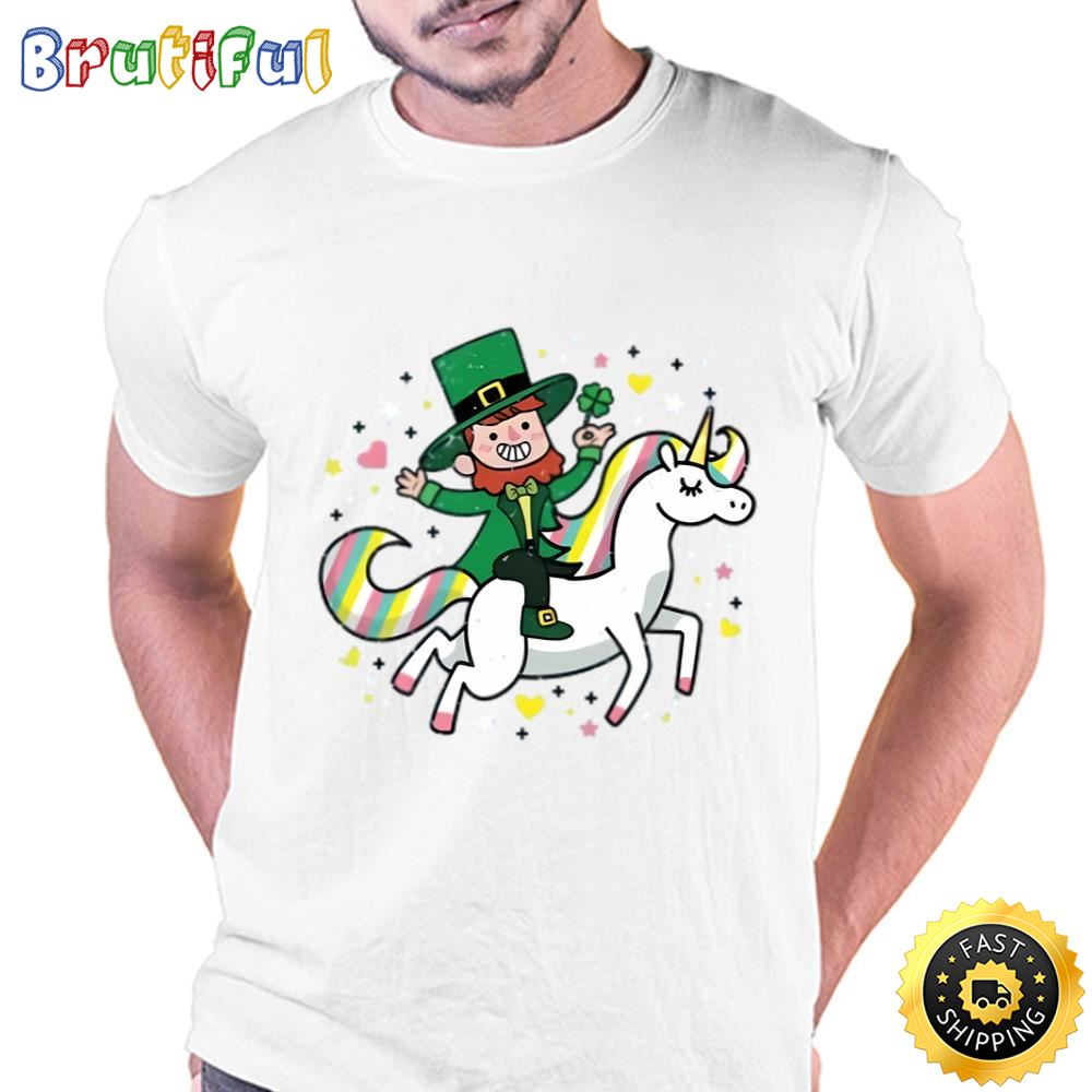 Leprechaun Riding A Unicorn T shirt Funny St Patrick’s Day T shirt t shirt