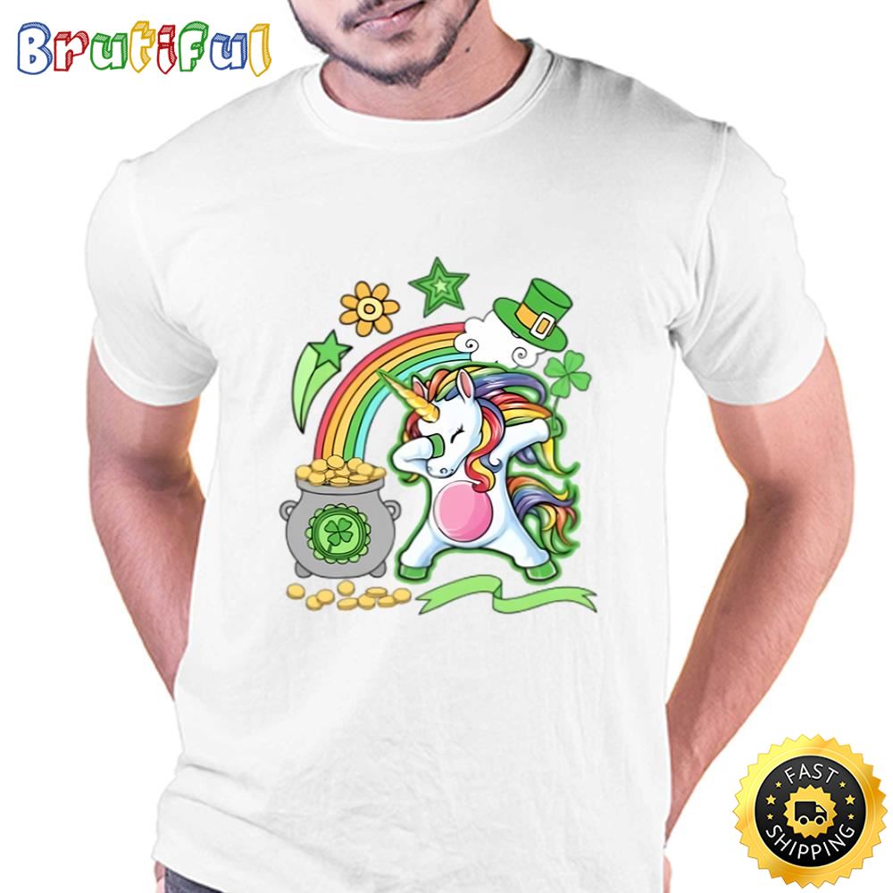 Lepricorn Leprechaun Dabbing Unicorn Girls St Patricks Day T Shirt Tshirt