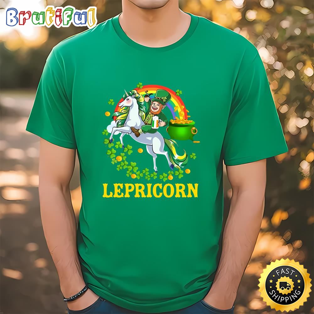 Lepricorn Leprechaun Unicorn T shirt St Patricks Day Girls T Shirt Tee