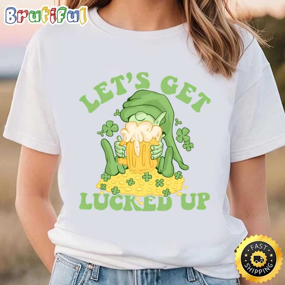 Let’s Get Lucked Up St Patricks Day Funny Shenanigan T Shirt Tee