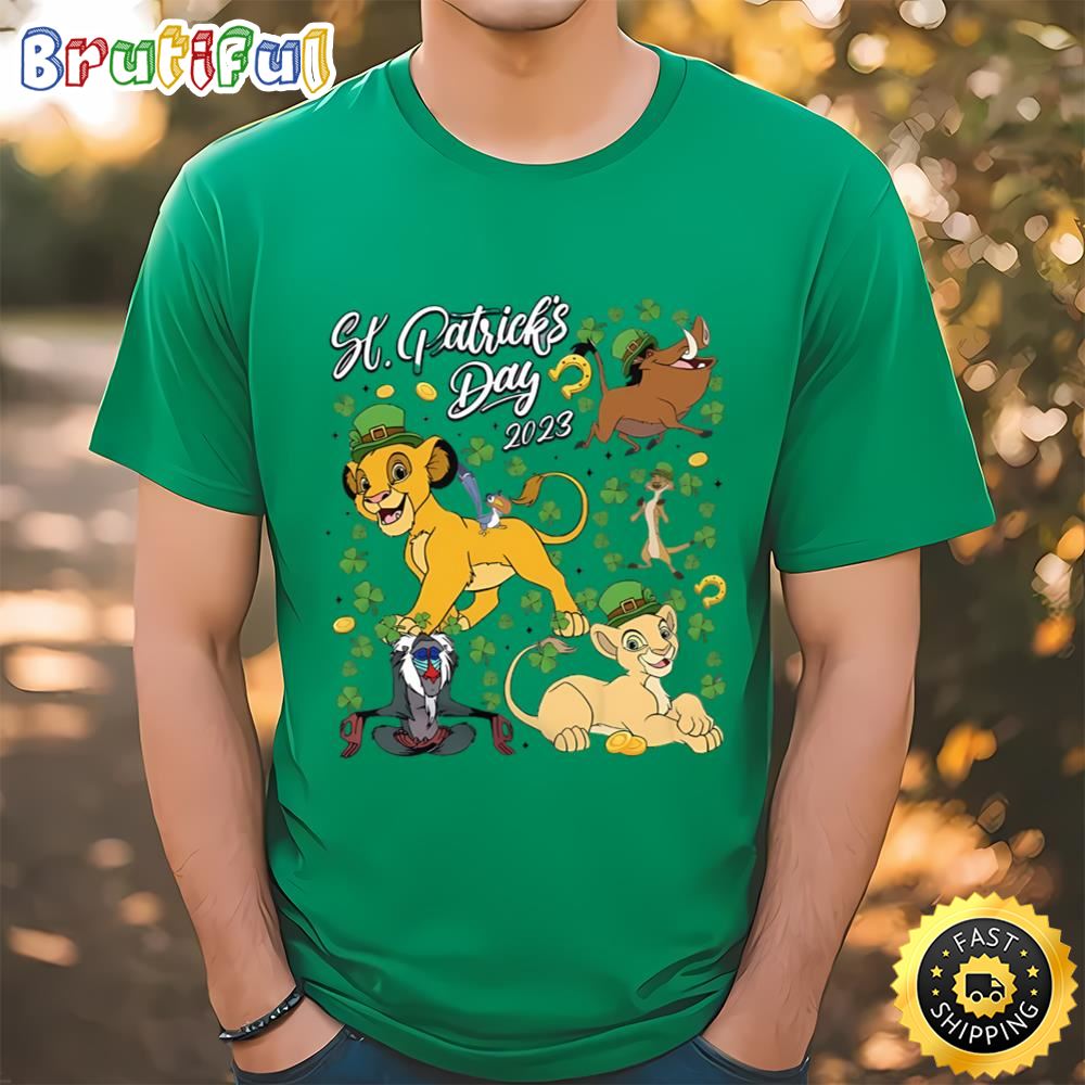 Lion King St Patrick’s Day Simba Nala Shamrock Shirt Tee