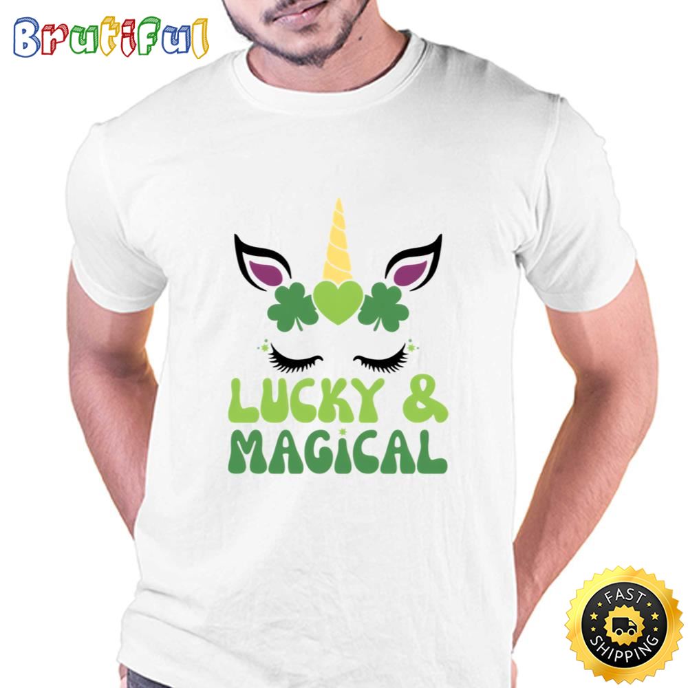 Lucky And Magical St Patrick’s Day Unicorn T Shirt Tee