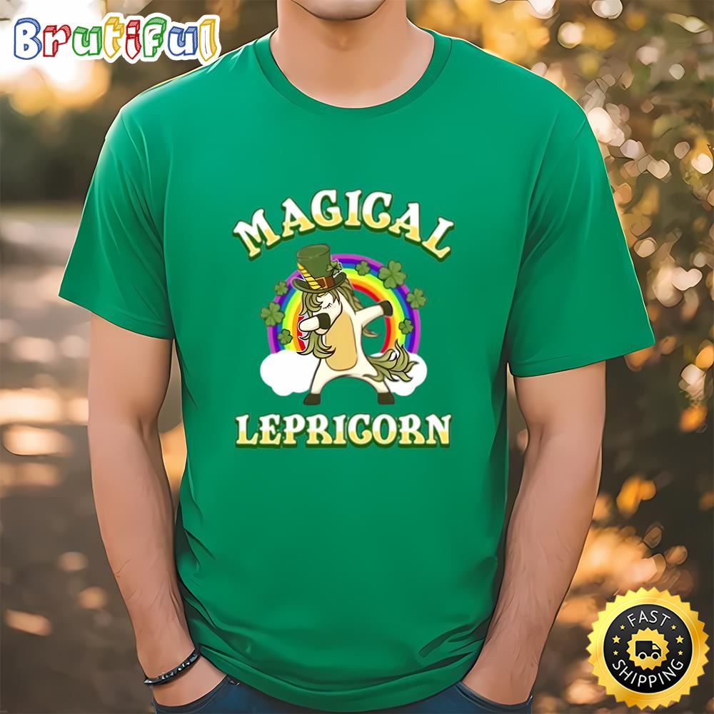 Magical Lepricorn Dabbing For St Patrick’s Day T shirt Tee