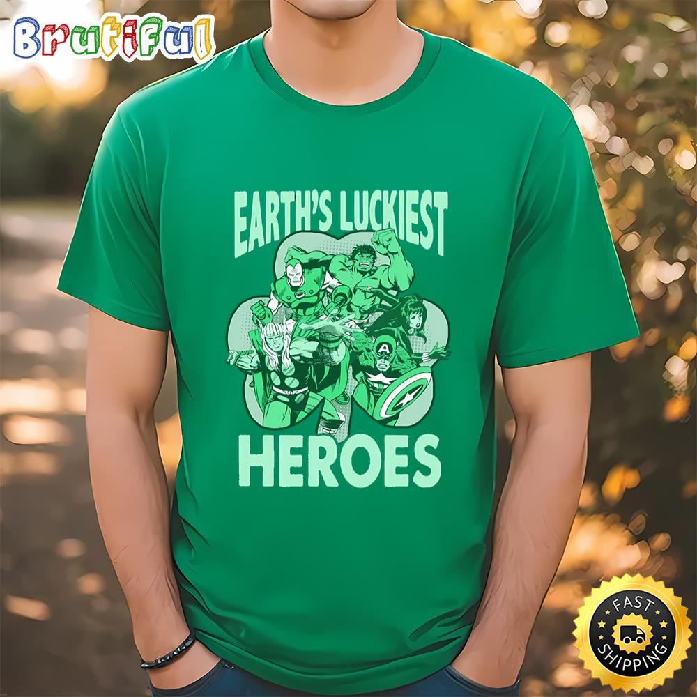 Marvel Avengers St. Patrick’s Day Earths Luckiest Heroes t shirt