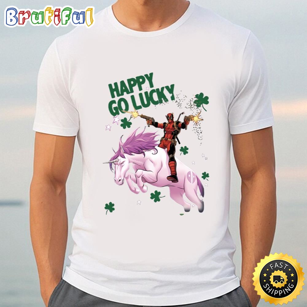 Marvel St. Patrick’s Day Deadpool Happy Go Lucky T Shirt Tee