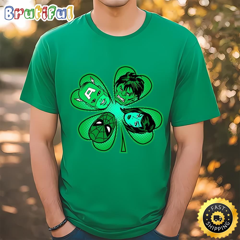 Marvel St. Patrick’s Day Hero Four Leaf Clover T Shirt Tshirt