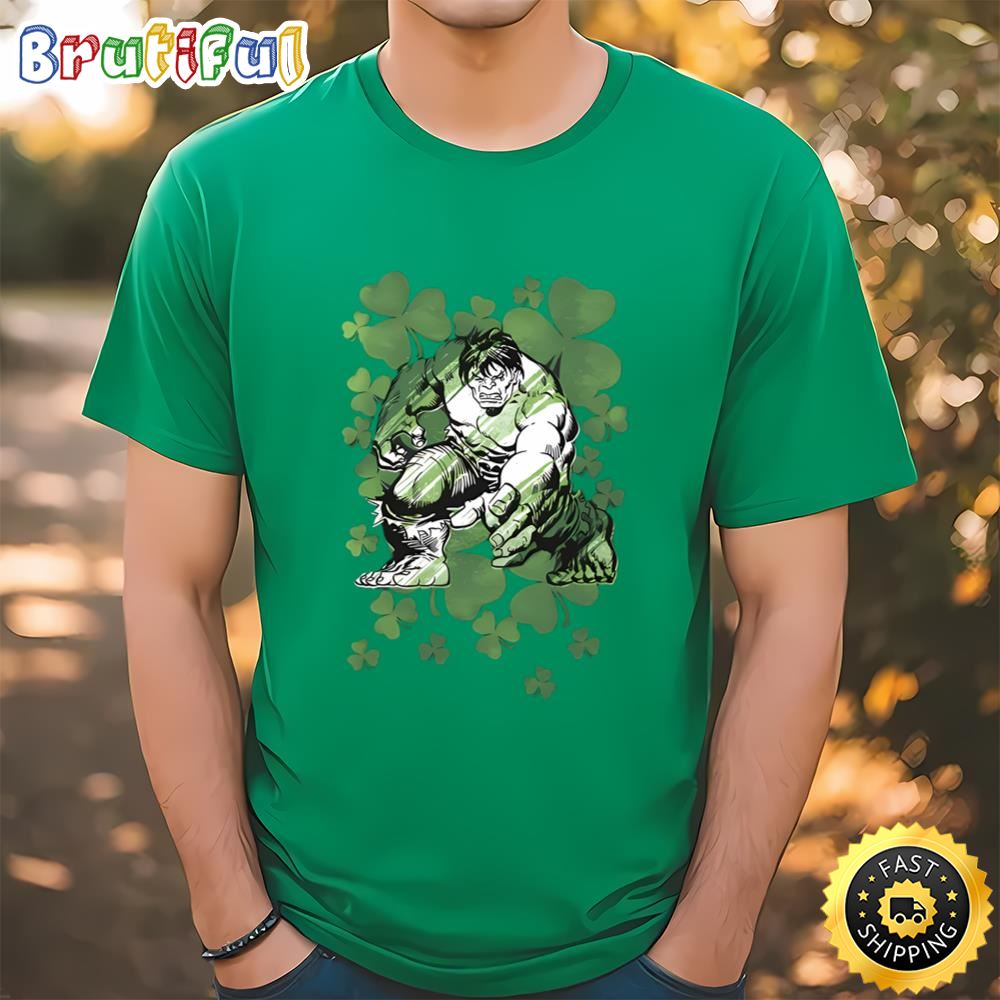 Marvel St. Patrick’s Day Hulk Clover Field T Shirt Tee