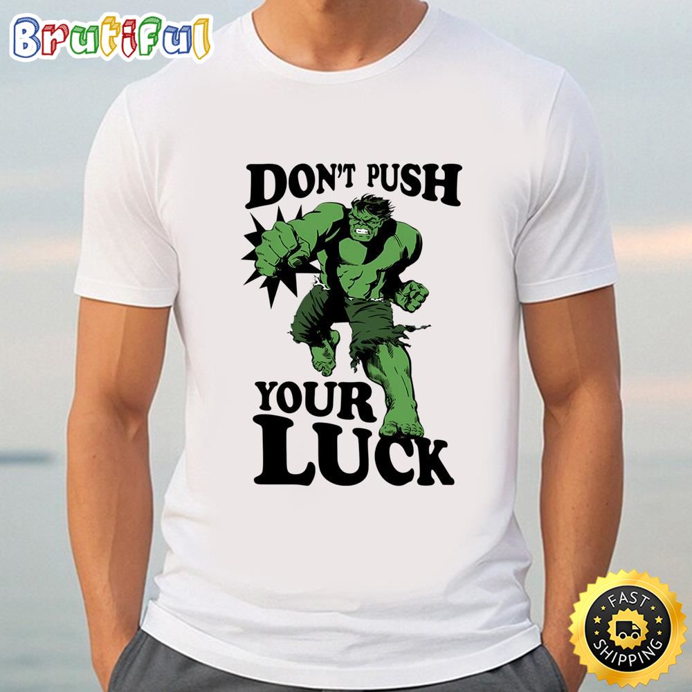 Marvel St. Patrick’s Day The Hulk Don’t Push Your Luck Shirt t shirt