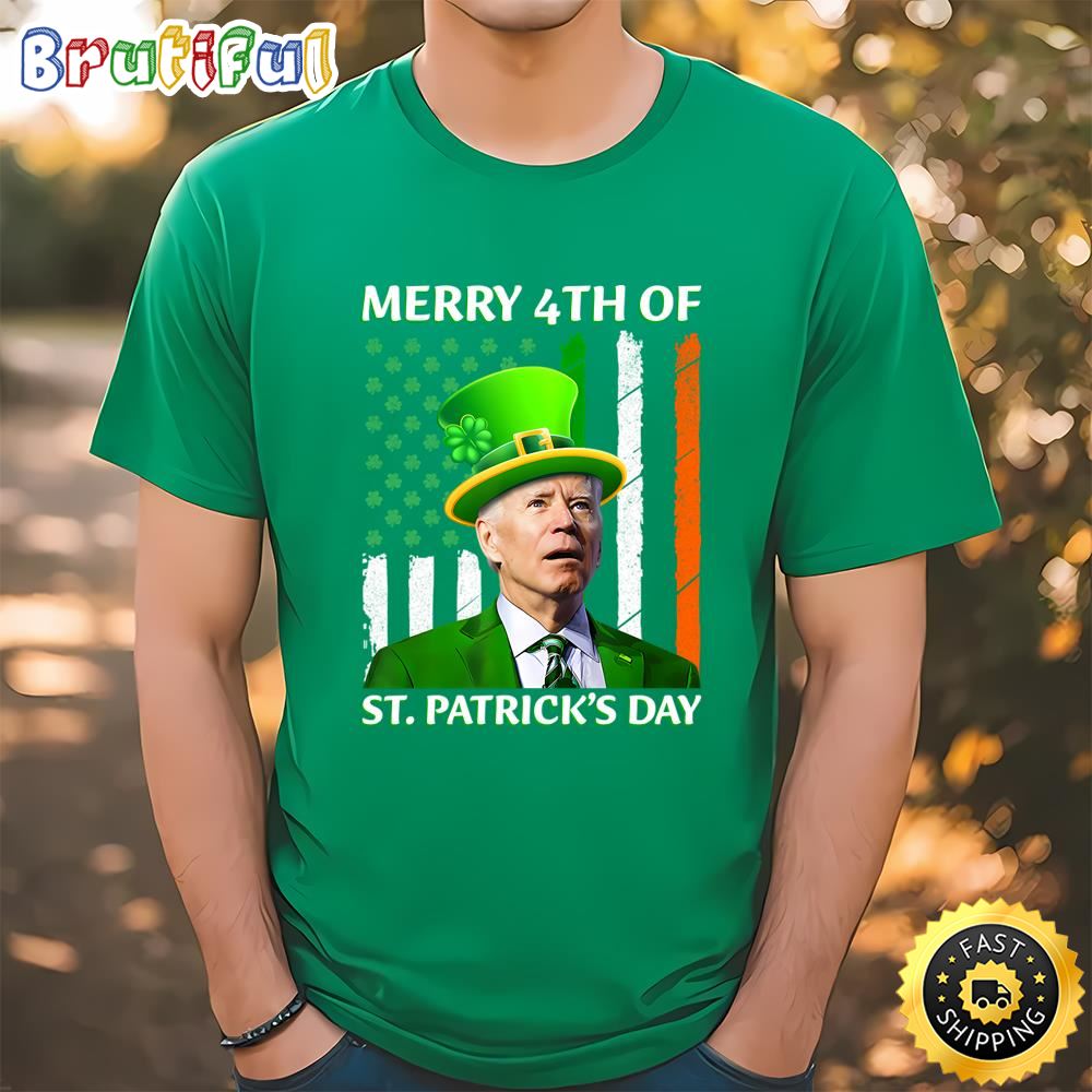 Merry 4th of Patricks Day Funny Joe Biden T Shirt t shirt